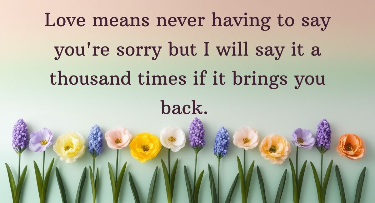Quotes and Famous Lines to Say Sorry
