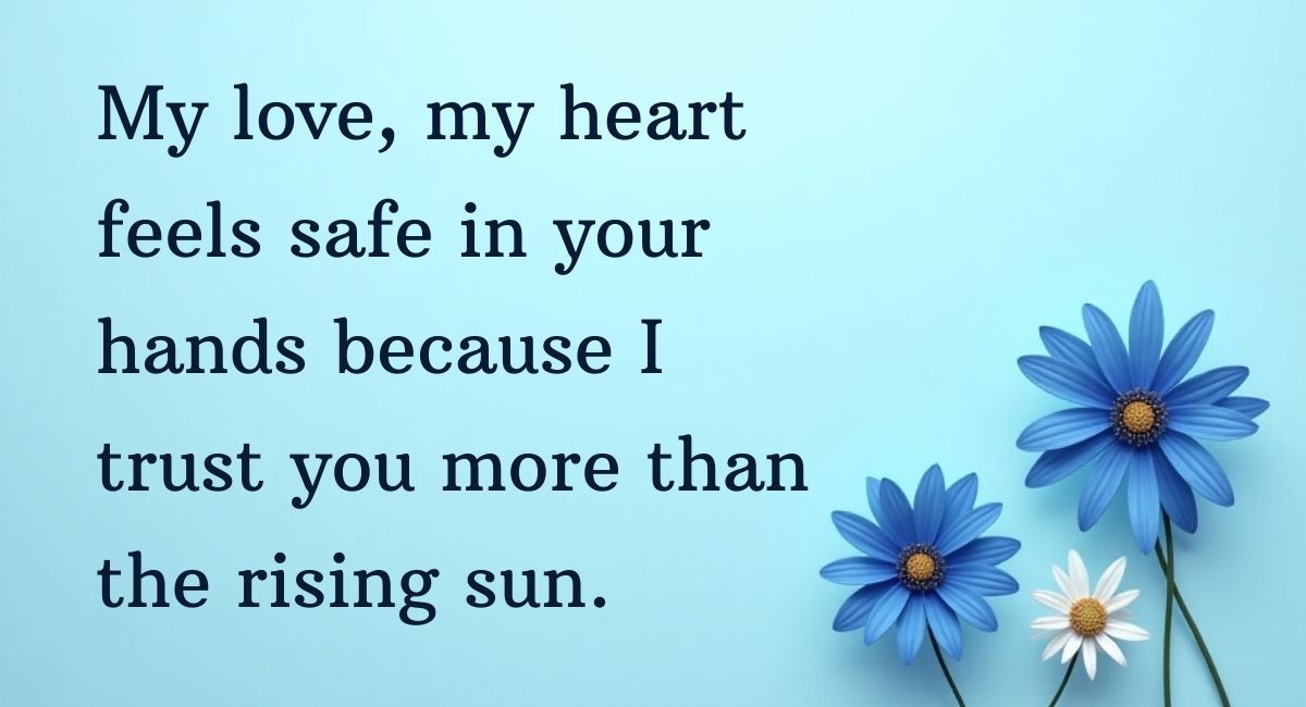 Deep trust messages for him