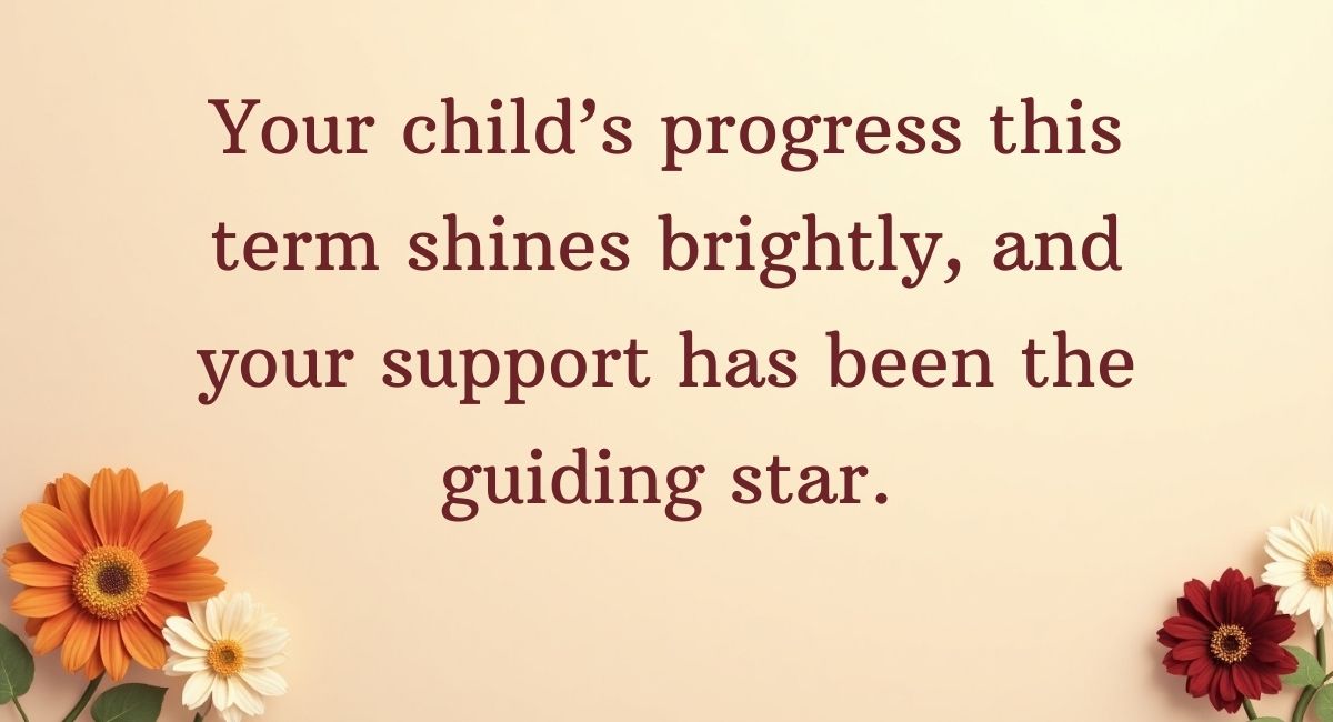 Positive Message to Parents from Teacher