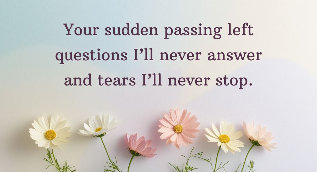 Sudden Death of a Brother Quotes