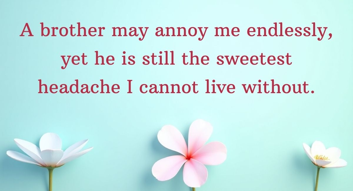 Sweet but Funny Messages for Your Brother