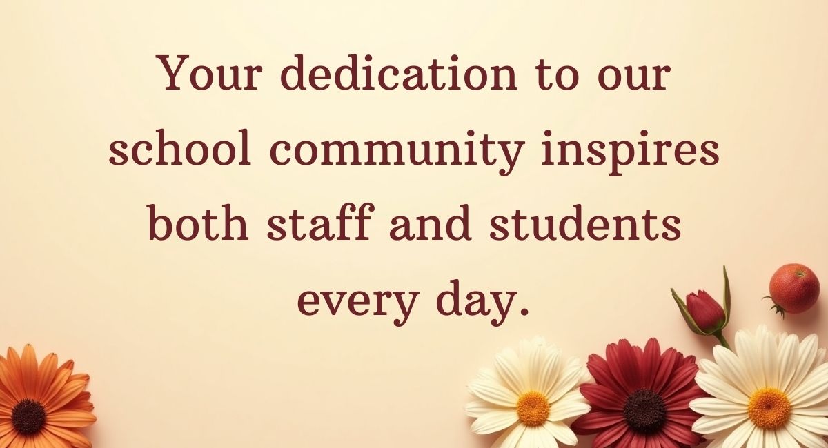 Thank You Message to Parents from School Principal