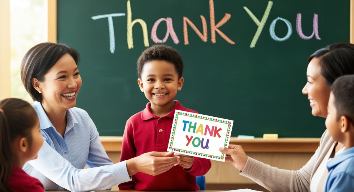 Thank You Notes to Parents From Teacher for Support