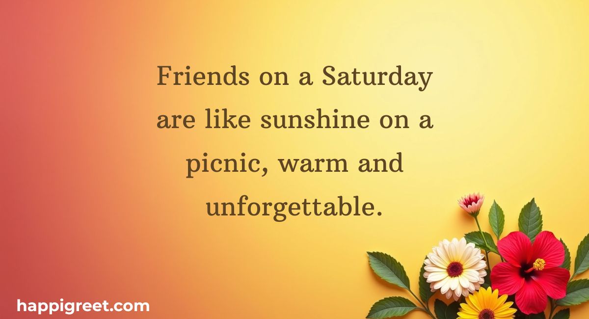 Happy Saturday Messages for Friends