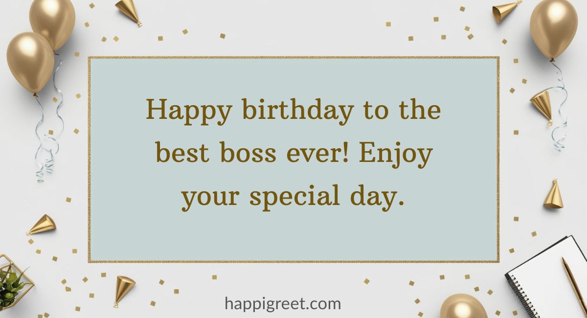 Short Birthday Wishes for Your Boss