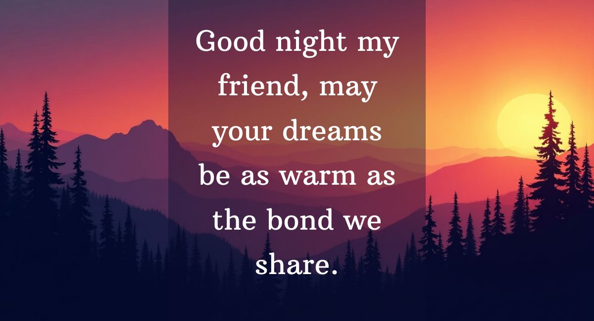 Touching Good Night Messages for Best Friend