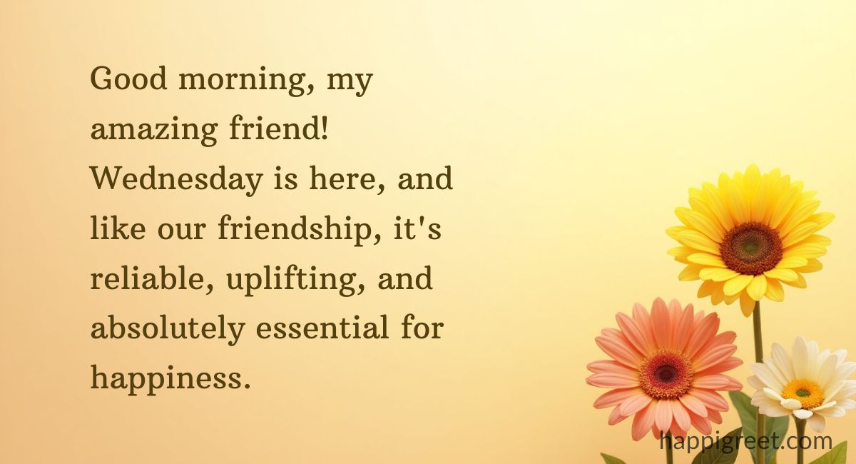 Wednesday Good Morning Messages for Friends
