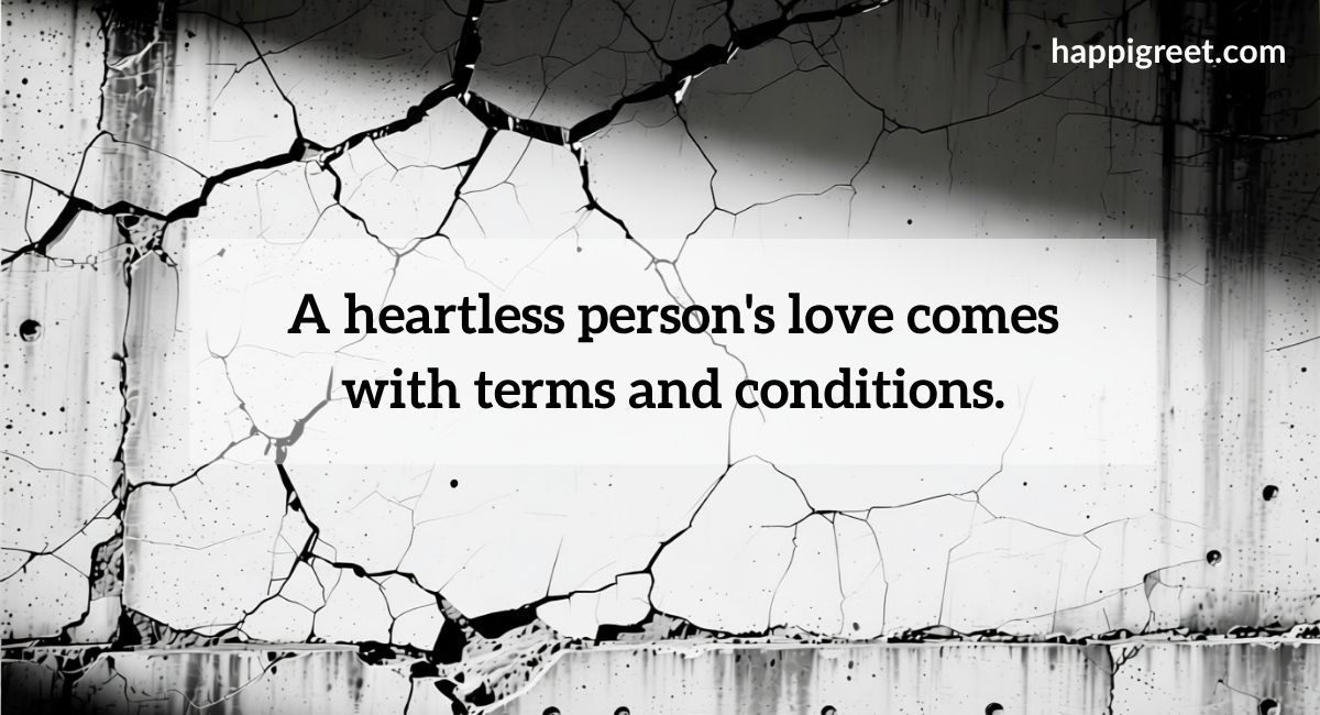 Emotionless Love Heartless Selfish Quotes